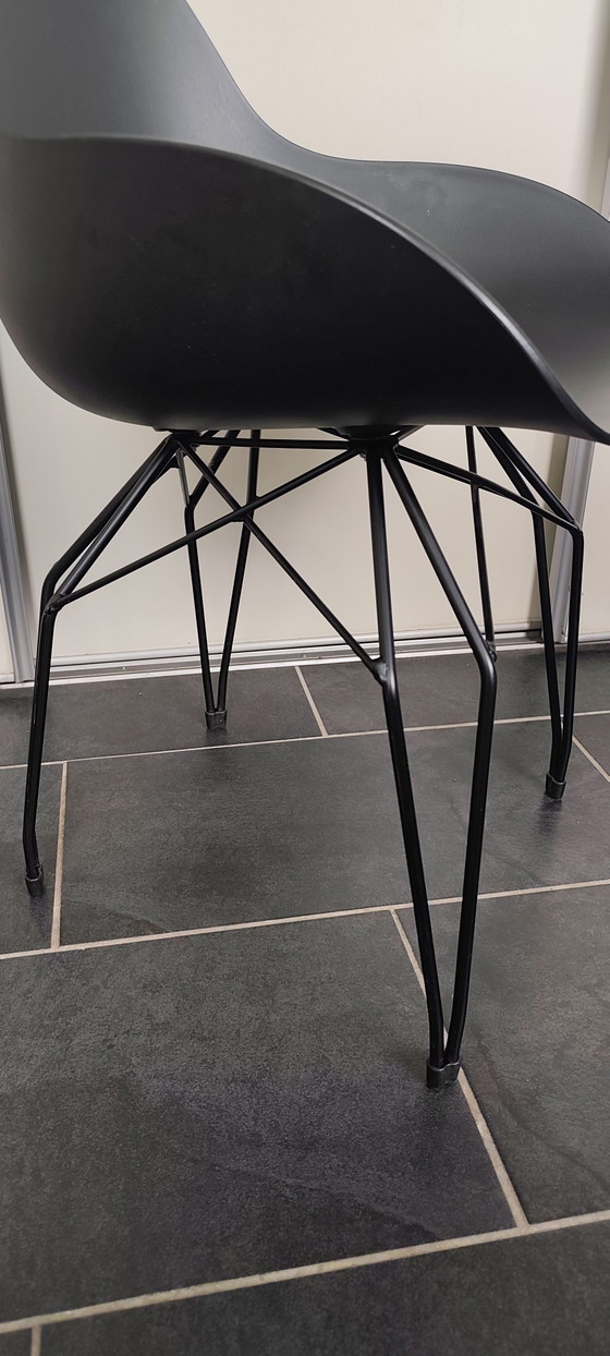 Set of 2 Kubikoff Diamond Dimple Closed Black – Side chairs, Metal, Plastic (photo 3 of 6)