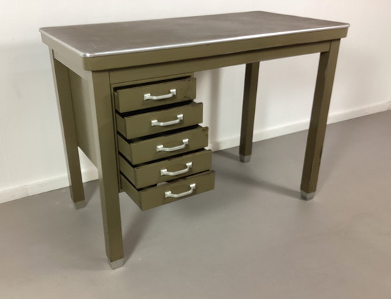 Image 1 of Vintage Ahrend Oda jaren dertig Bauhaus bureau buro groen 
