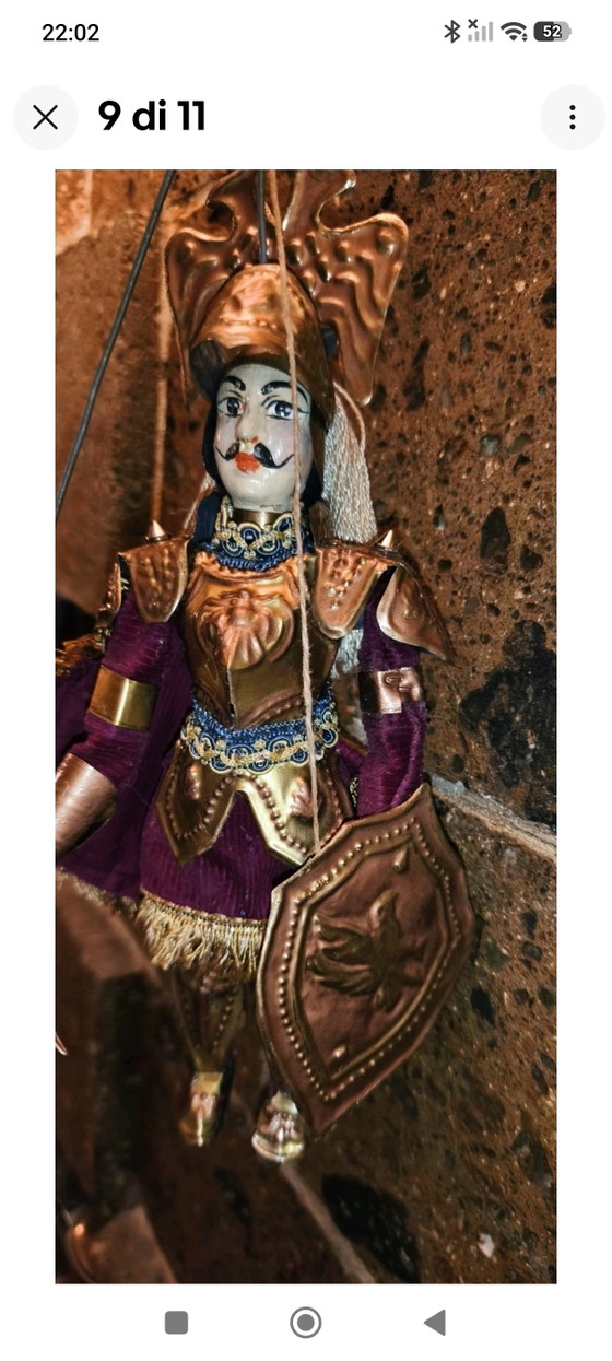Pupo Sicilian Puppet Vintage 32cm – Decorative Objects, Metal, Textile (photo 8 of 9)