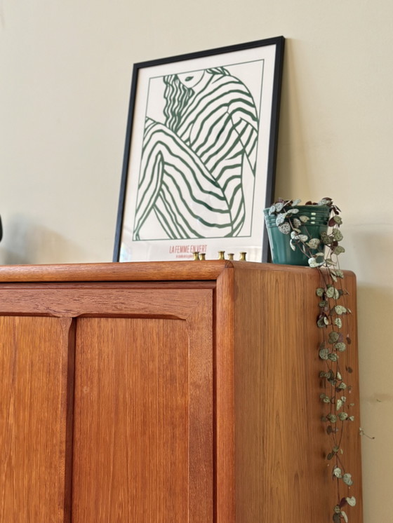 Image 1 of Buffet XXL vintage en teck, design danois, années 50/60/70