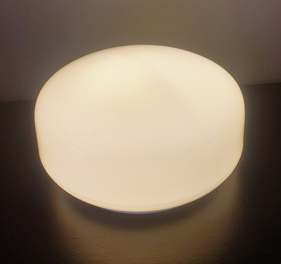 Image 1 of Vintage Bauhaus-style ceiling/wall lamp made of opal glass.