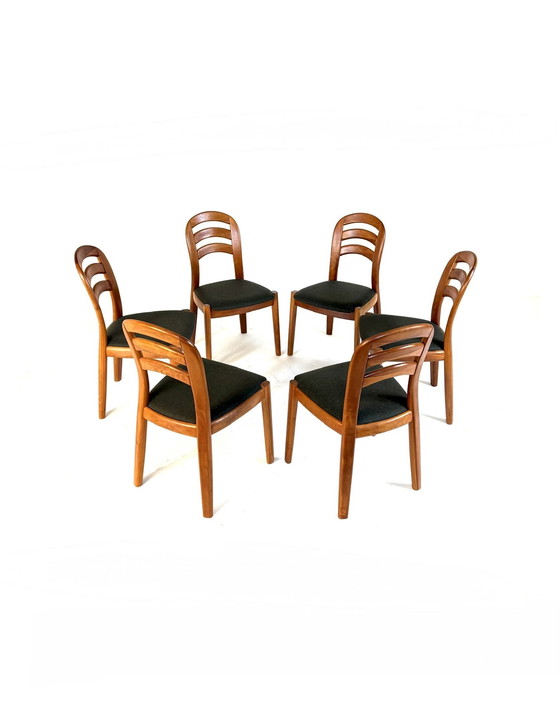 Image 1 of 6x sedie da sala da pranzo restaurate, Koefoeds Hornslet '80