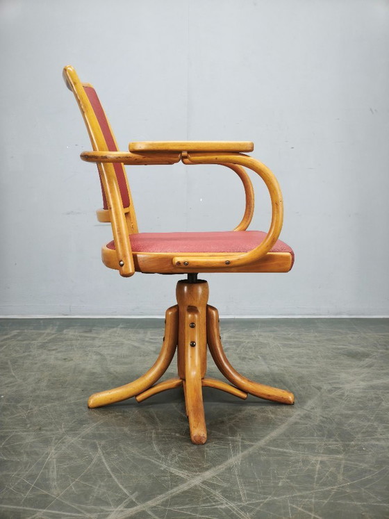 Image 1 of Ligna Adjustable Swivel Office Chair, Czechoslovakia, 1950s