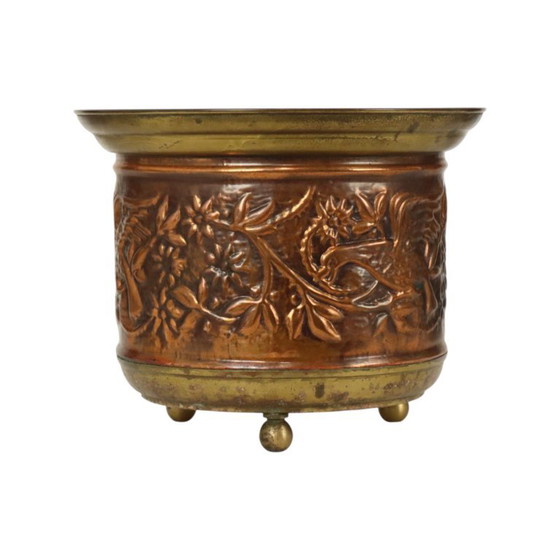 Vaso da fiori vintage in rame Cache Pot Repoussé degli anni Cinquanta – Vasi per piante, Copper (photo 4 of 15)