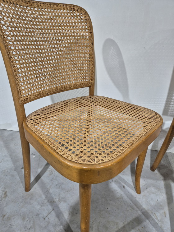 Image 1 of A pair for vintage ligna chairs with webbing seat