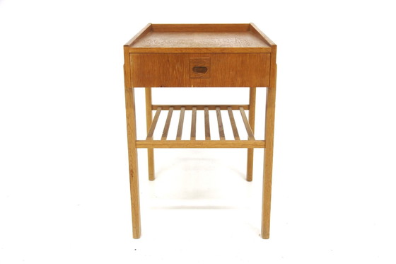 Image 1 of Scandinavian Oak Bedside Table, Sweden, 1960