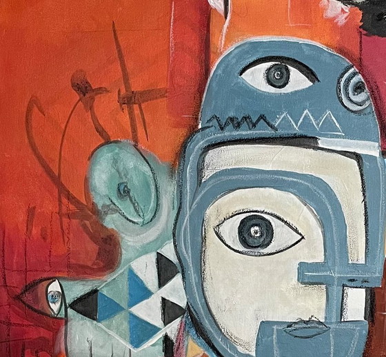 Image 1 of Origineel acrylschilderij van Don Kosta - digitale wereld