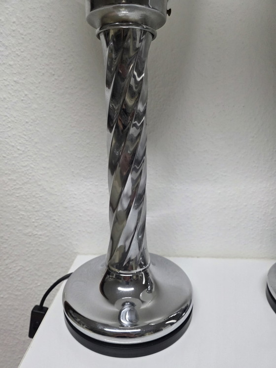 Lampade da tavolo italiane vintage, in cromo e vetro, anni '70 – Chrome (photo 12 of 15)