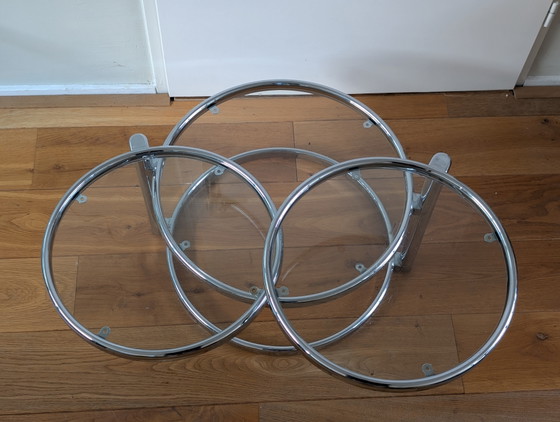 Vintage Leitmotiv Draaibare Salontafel – Glass, Metal (photo 6 of 7)