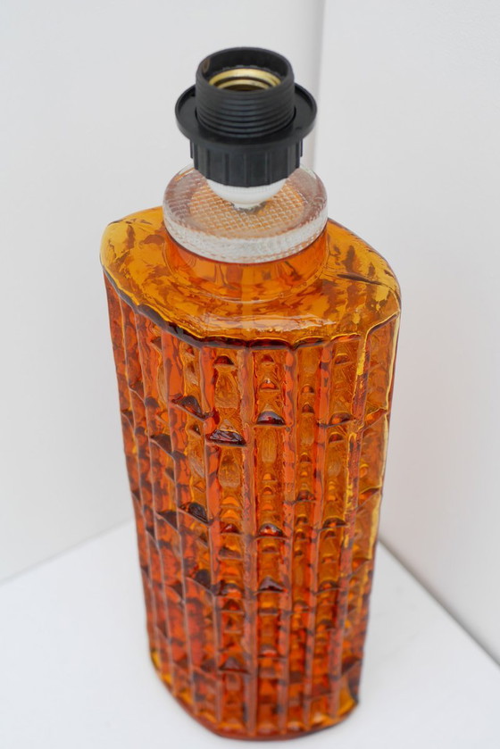 Grand Orange Glass Table Lamp by Gustav Leek for Orrefors, Sweden (photo 19 of 19)