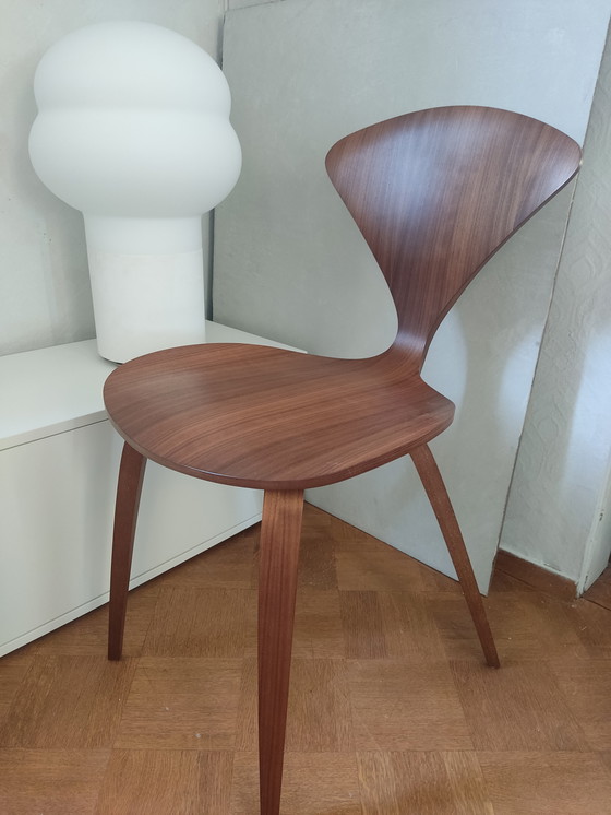 Image 1 of 6X Cherner stoelen, klassiek notenhout, Norman Cherner 1958