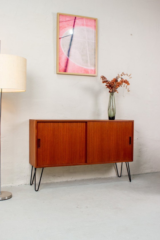 Image 1 of Vintage teak chest of drawers, sideboard, lowboard, mid-century 1960s