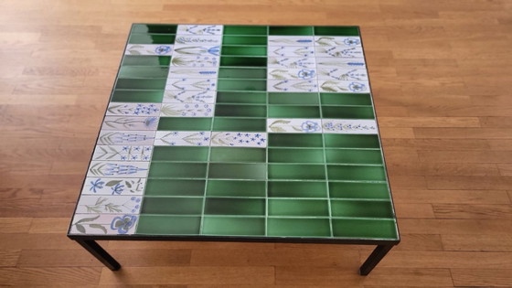 Image 1 of Table Roger Capron en Céramique, Verte, France 1960
