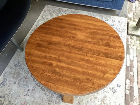 Image 1 of Brutalist eiken salontafel 1970
