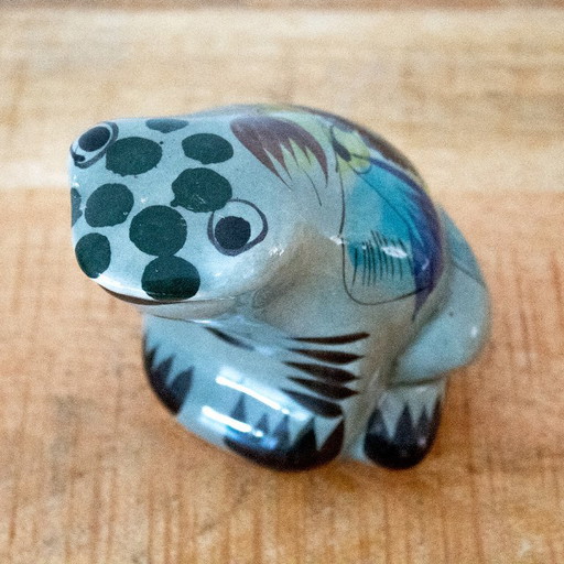 Statuetta Rana in Ceramica Tonala: Arte Popolare Messicana Vintage – decoratieve objecten