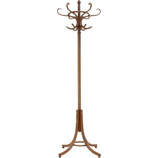 Appendiabiti vintage in legno curvato di Ton Thonet, Cecoslovacchia, 1980