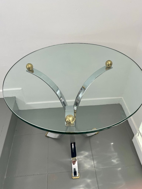 Image 1 of Spectacular original French Modernist design side table from the 1970s by Maison Jansen (France)