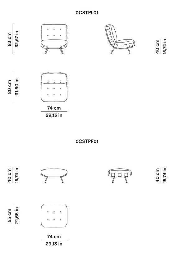 Image 1 of Sillón Costela y otomana Tacchini