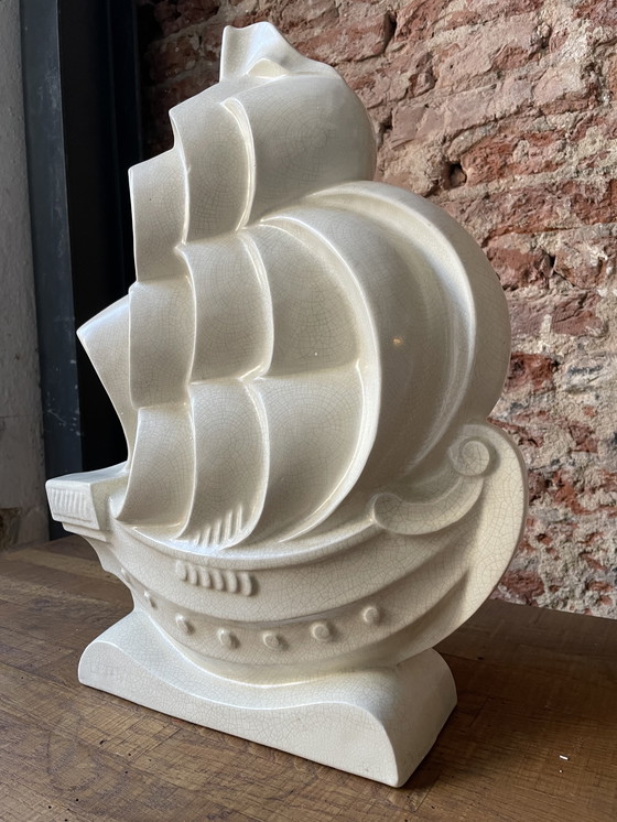 Image 1 of Scultura francese in ceramica Art déco Lejan per Orchies