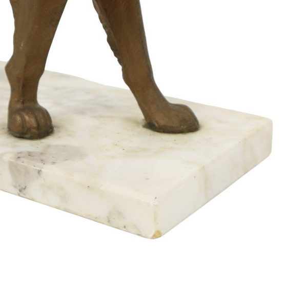 Image 1 of Art Deco Dog on Marble Base
