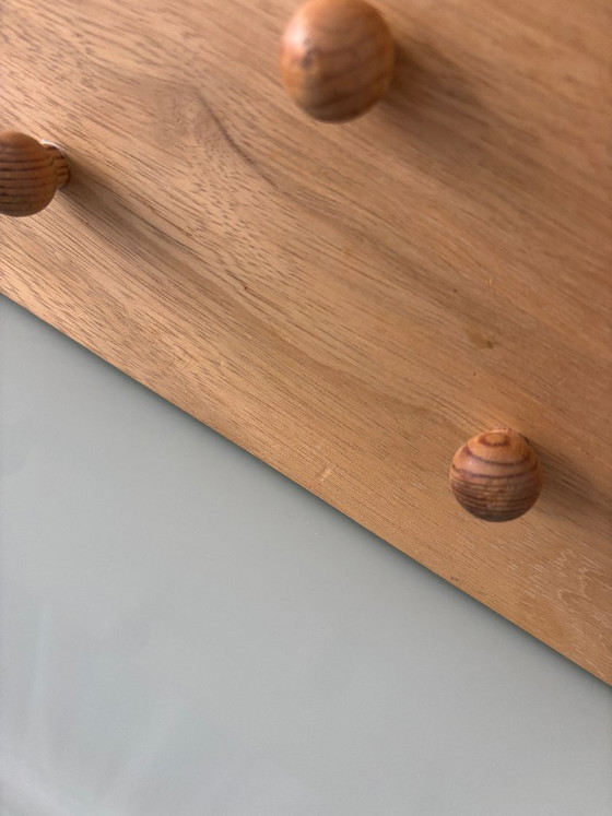 Vintage Solid Wood Wall-Mounted Coat Rack – 7 Pegs – Artisan (photo 6 of 11)