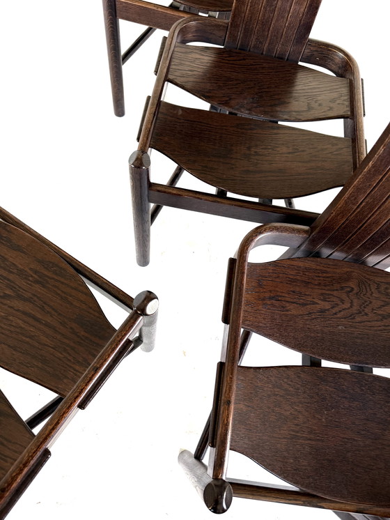 Image 1 of Set of 6 vintage Allmilmö dining chairs, 1980s