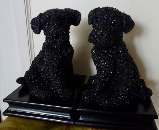 Image 1 of Magnifiques grands serre-livres, en forme de chien, terrier ou caniche.