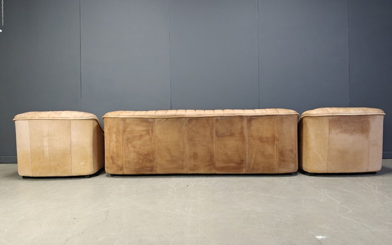 Image 1 of Ensemble de canapés en cuir vintage, années 1960