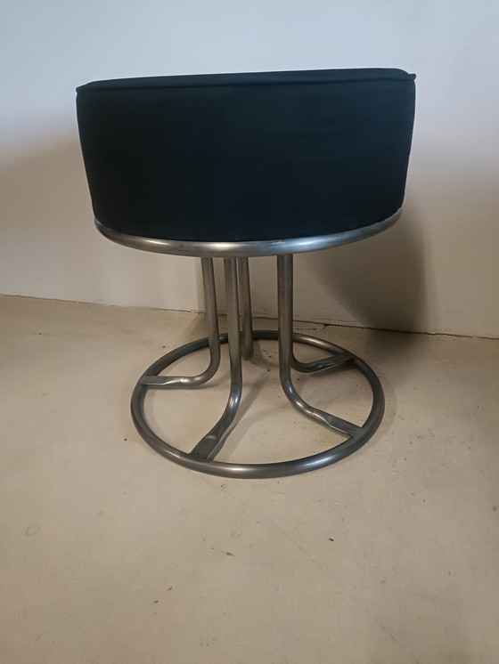 Image 1 of Black canvas pouf