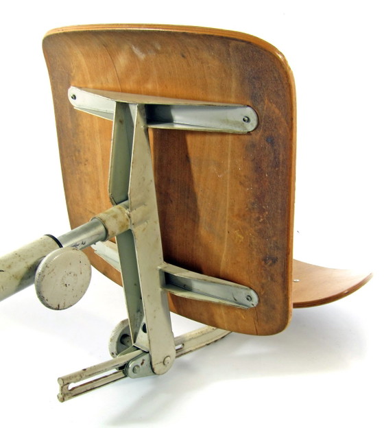Sedia da Scrivania Industriale Regolabile Friso Kramer – Ahrend, Zona salotto, Legno, Metallo, Industrieel (photo 12 of 12)