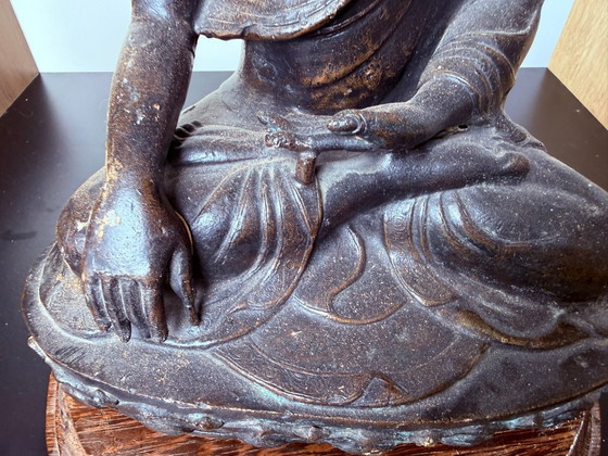 Shakyamuni Buddha Statue – Sculpture, Bronze, Wood (photo 3 of 8)