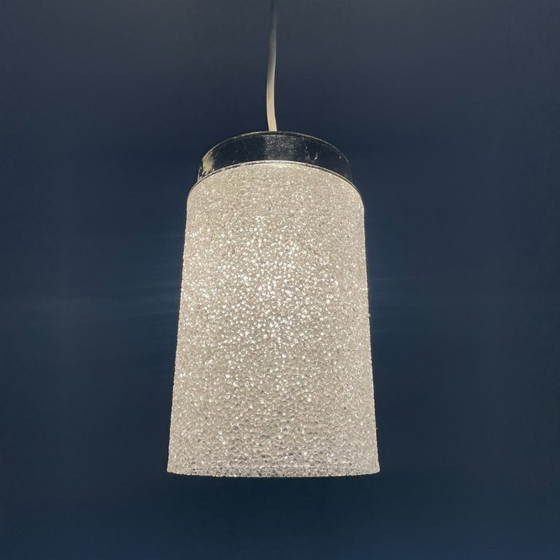 French mid century sugar crystal crushed ice acrylic pendant light – Pendant lamps, Plastic (photo 3 of 14)