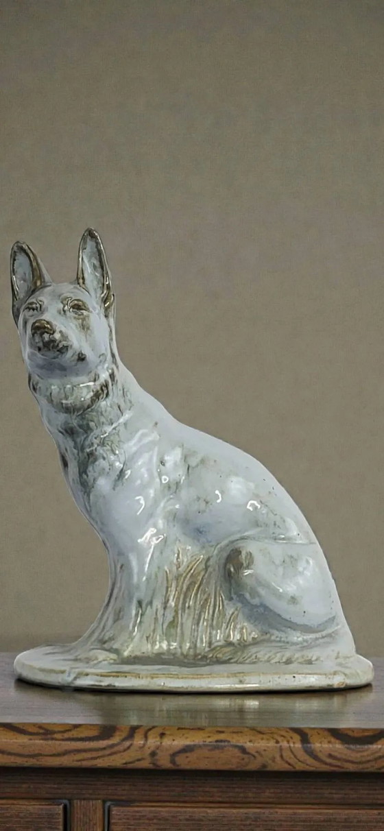 Earthenware Dog, Moulin Des Loups Orchies, Art Deco – Decorative Objects (photo 2 of 9)
