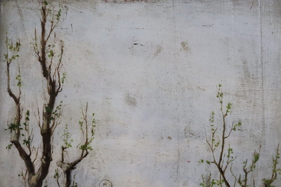 Image 1 of Set of 2 Countryside Landscapes, Oil on Board, Italy Early 20th Century