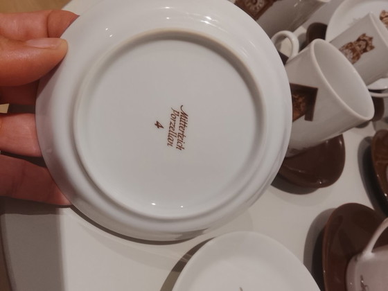 Image 1 of `Vintage Mitterteich Coffee Set - Clock Motif - - Bavarian Porcelain`