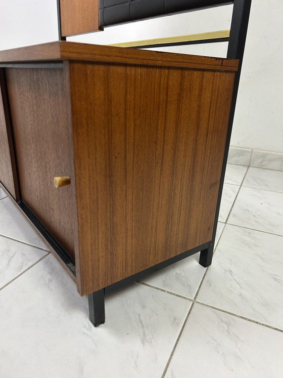 Image 1 of Vintage mid century modern hal kapstok met spiegel