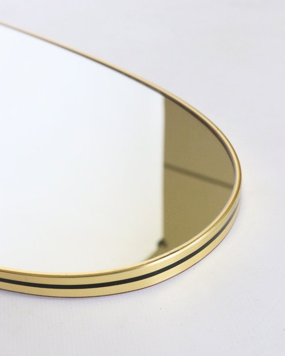 Image 1 of Vintage brass organic mirror asymmetrical