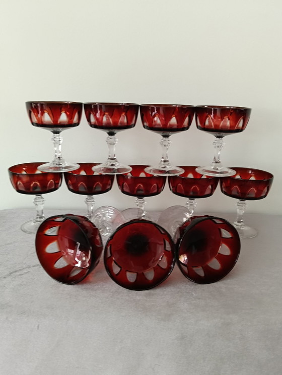 Cristal d'Argues 12 Coppe Rosse da Dessert Champagne – Bicchieri e caraffe, Cristallo (photo 4 of 7)