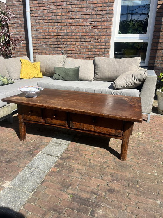 Image 1 of Antique Spanish chestnut coffee table