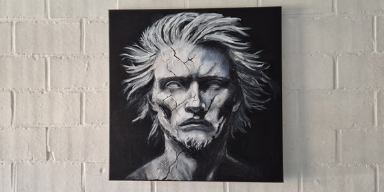 Beneath The Cracks - Acrylic on Linen Canvas Painting – Paintings & Drawings (photo 8 of 9)