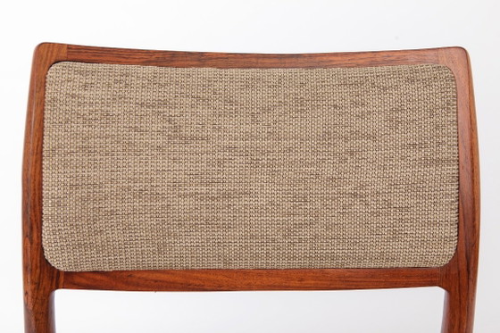 Set di 4 Niels Otto Møller Model 80 Sedie da pranzo in palissandro, Danish Modern, anni '60 – Textile (photo 6 of 12)