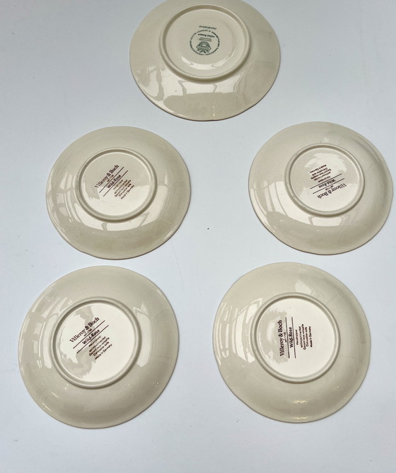 Image 1 of Título para Whoppah Villeroy & Boch “Wild Rose” – Juego de 6 platillos, porcelana pintada a mano
