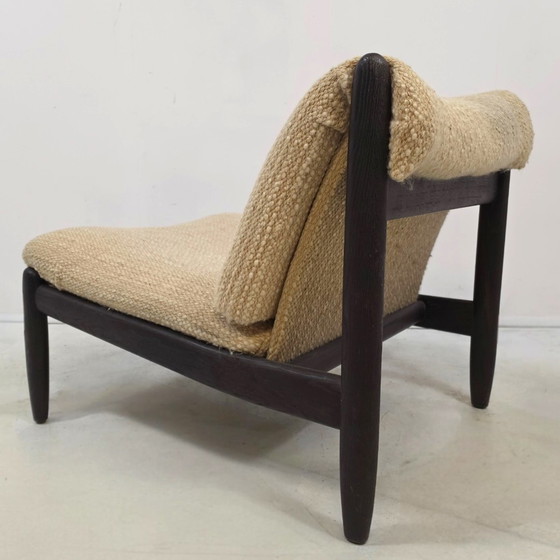 Image 1 of Set of 2 Carl Straub lounge armchairs, 60s wool upholstery, Brutalist