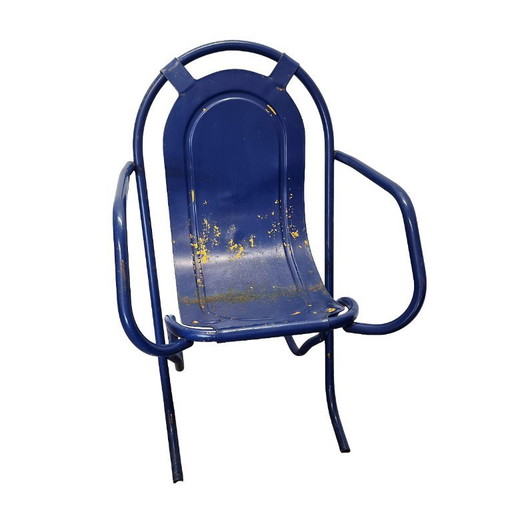 Chaise Stak-a-Bye bleue vintage Harry Sebel