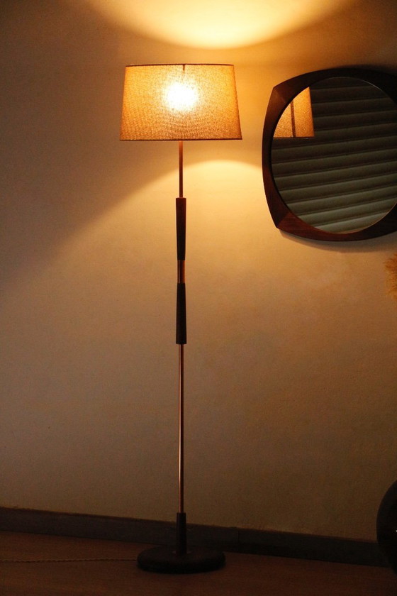 Image 1 of Vintage Teak Floor Lamp from the 1960s - Renovated & Chic Design
