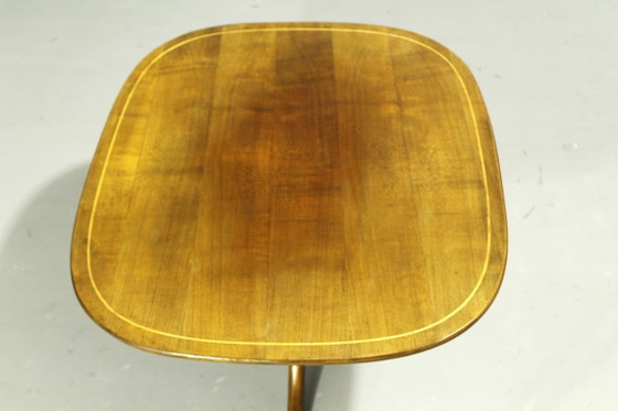 Image 1 of Gebogen houten bijzettafel, Duitsland, jaren 1950