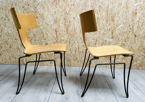 Image 1 of 2x John Hutton En Donghia 'Anziano' Stoelen