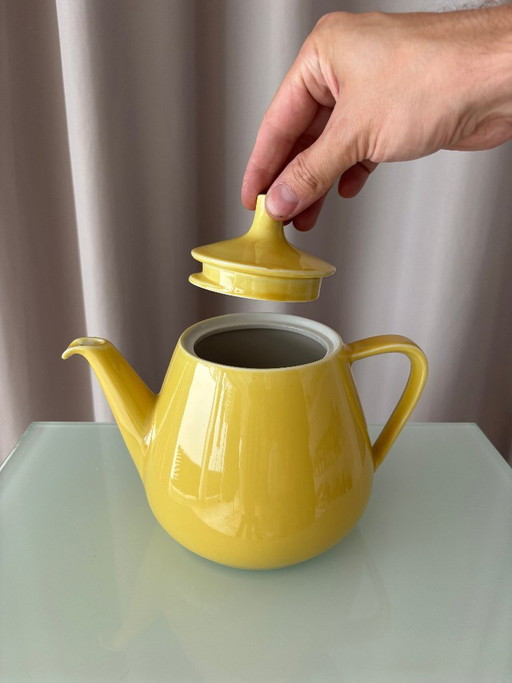 Vintage Villeroy & Boch gele theepot – gemaakt in Luxemburg – tafelaccessoires, Ceramic (photo 2 of 10)