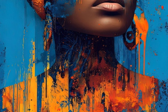Image 1 of Alberto RICARDO - Mujer Afro - Tela d'artista