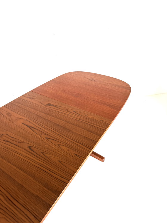 Vintage XL verlengbare Deense teakhouten eettafel ‘60 – Tavoli da pranzo, Wood (photo 11 of 15)